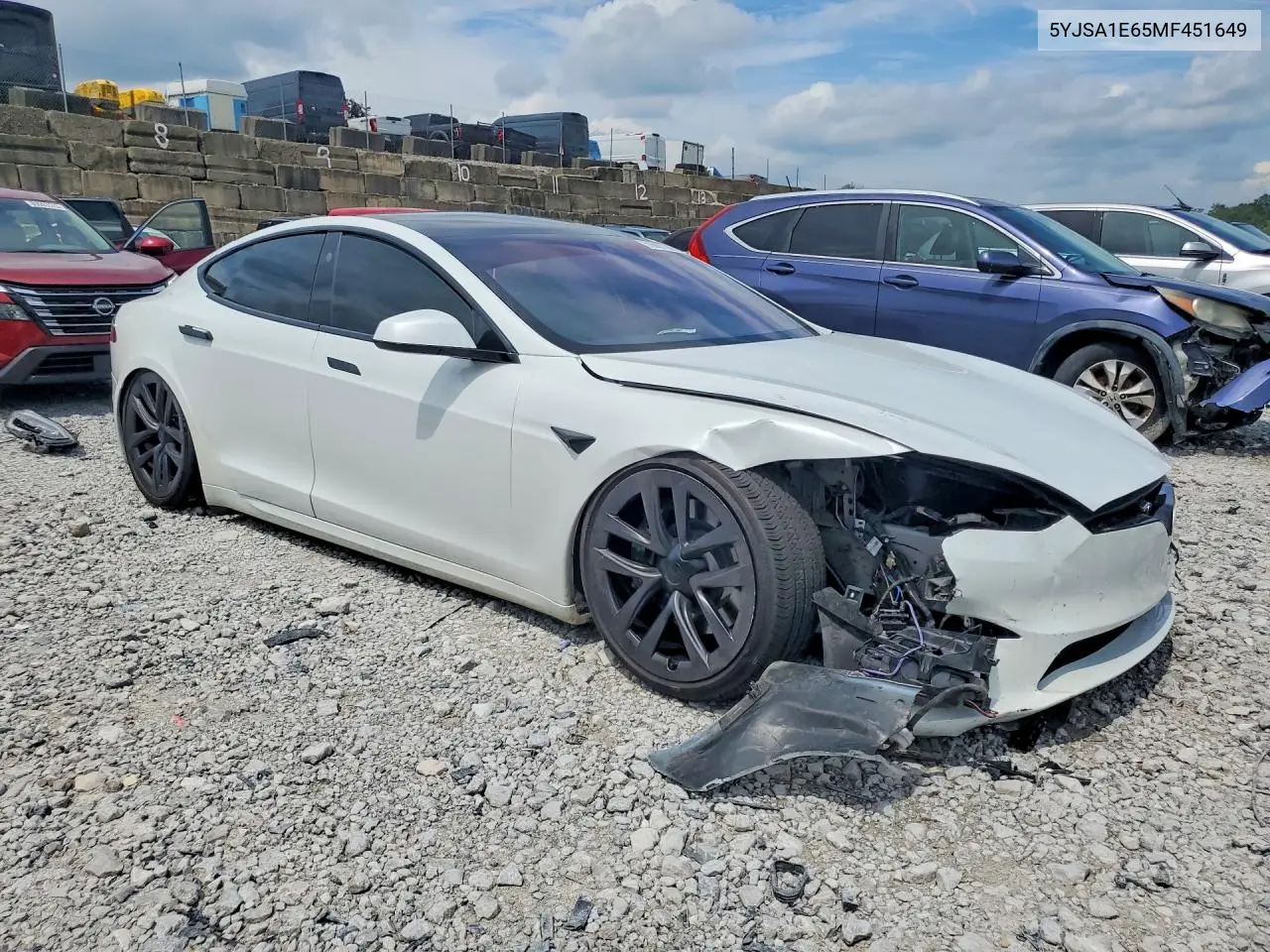 2021 Tesla Model S VIN: 5YJSA1E65MF451649 Lot: 59887786