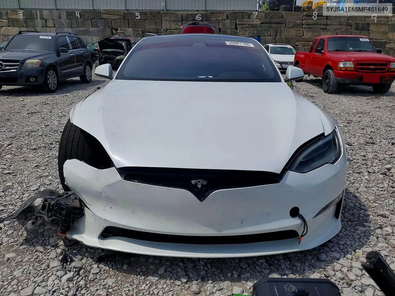 2021 Tesla Model S VIN: 5YJSA1E65MF451649 Lot: 59887786