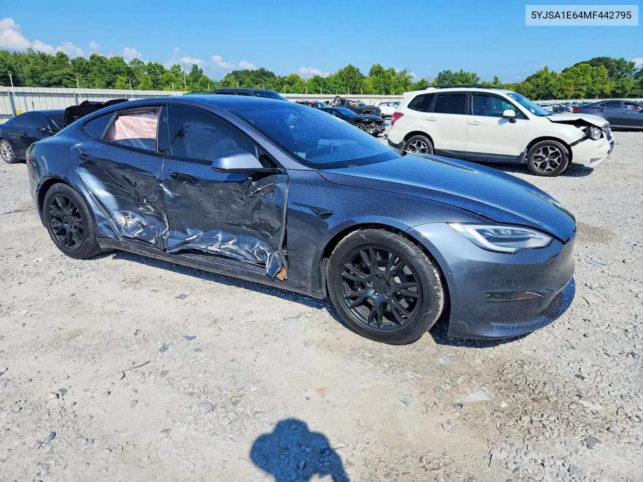2021 Tesla Model S VIN: 5YJSA1E64MF442795 Lot: 59898076
