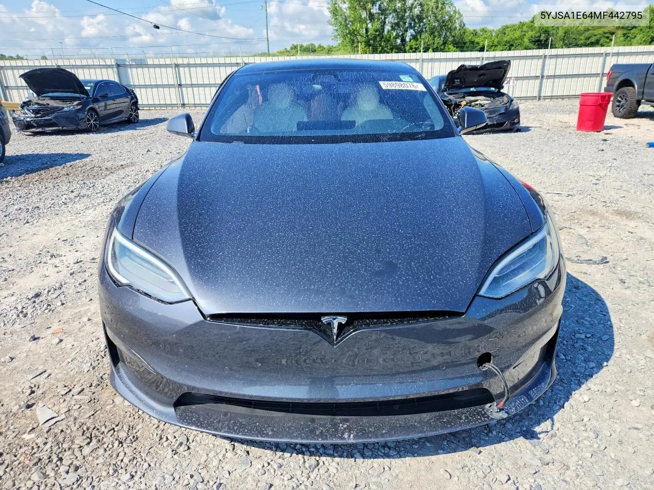2021 Tesla Model S VIN: 5YJSA1E64MF442795 Lot: 59898076