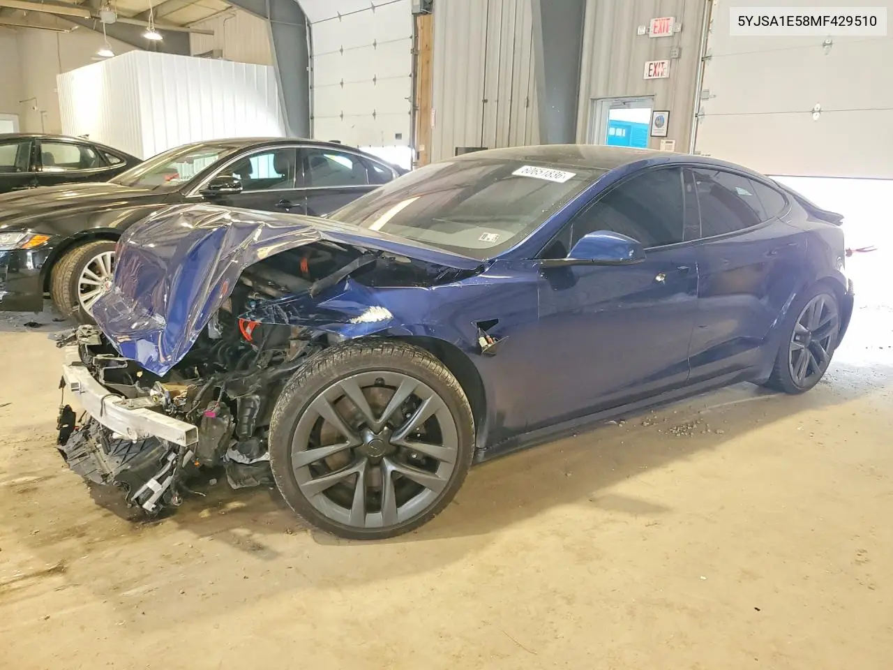 2021 Tesla Model S VIN: 5YJSA1E58MF429510 Lot: 60651836