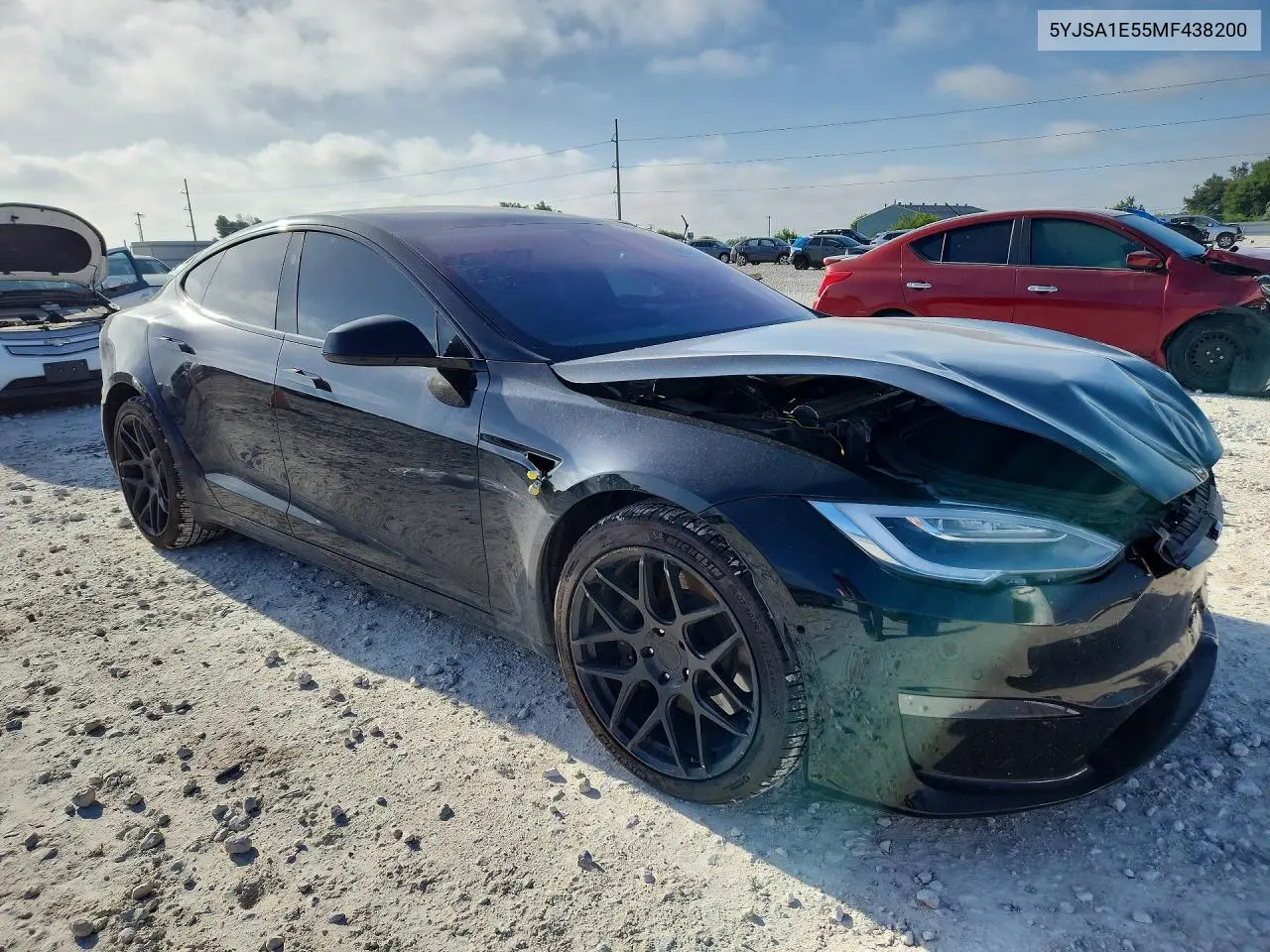 2021 Tesla Model S VIN: 5YJSA1E55MF438200 Lot: 60696656