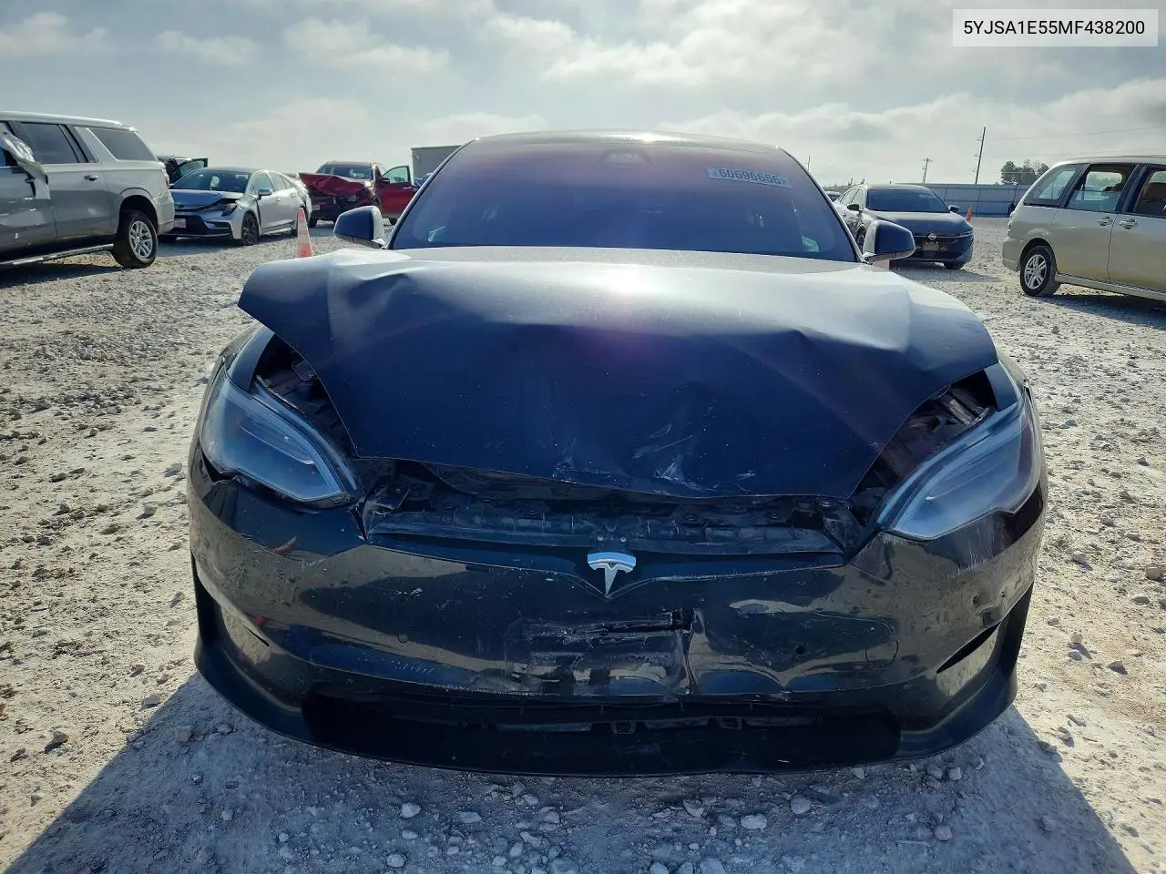 2021 Tesla Model S VIN: 5YJSA1E55MF438200 Lot: 60696656