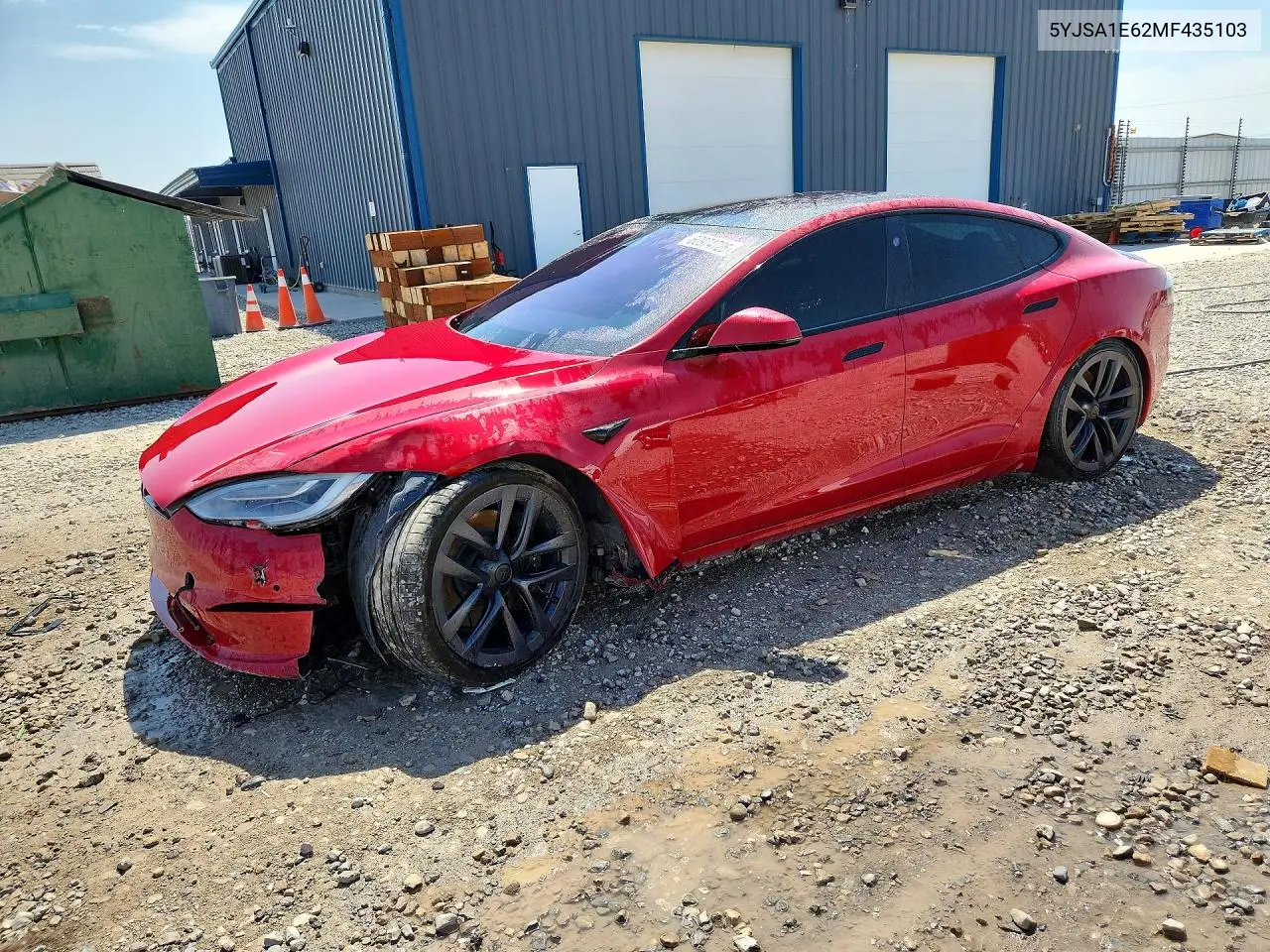 2021 Tesla Model S VIN: 5YJSA1E62MF435103 Lot: 60974726