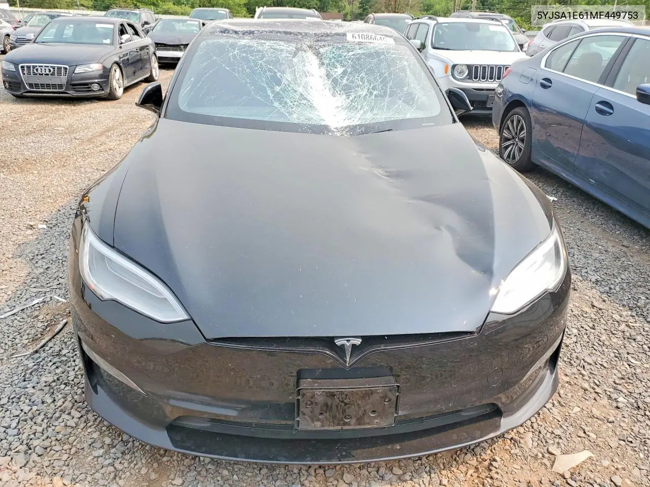 2021 Tesla Model S VIN: 5YJSA1E61MF449753 Lot: 61086646