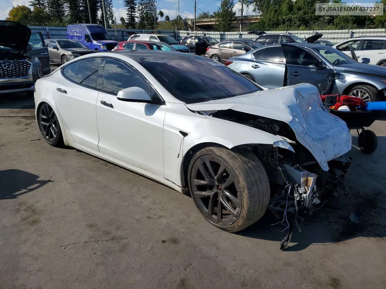 5YJSA1E60MF437237 2021 Tesla Model S
