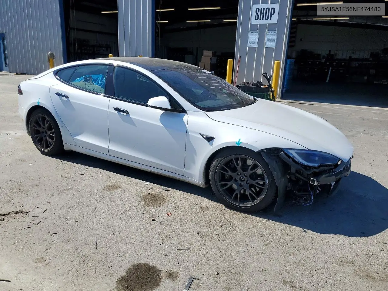 2022 Tesla Model S VIN: 5YJSA1E56NF474480 Lot: 56617426