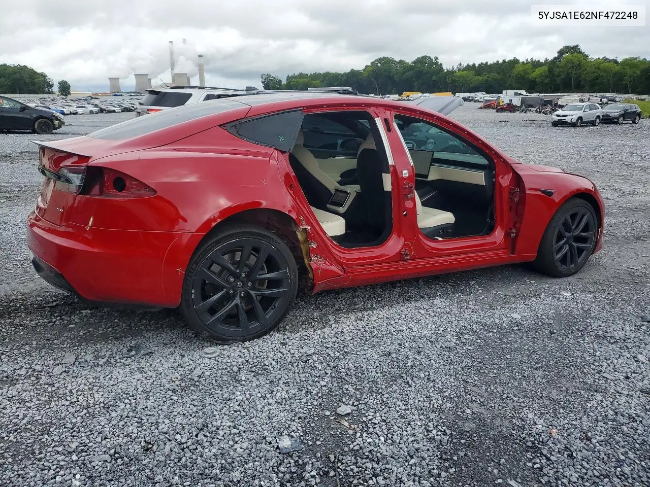 2022 Tesla Model S VIN: 5YJSA1E62NF472248 Lot: 60572006