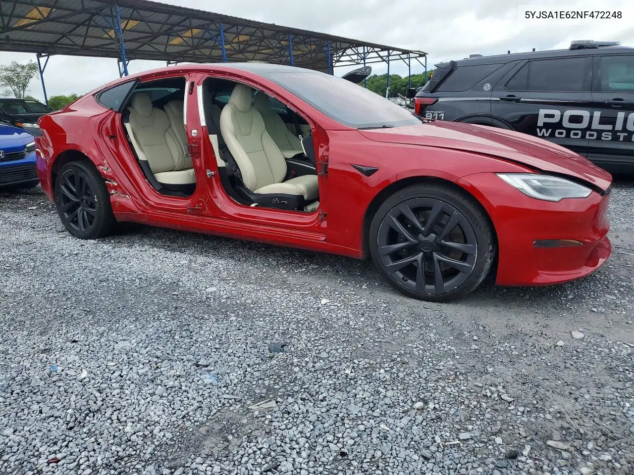 2022 Tesla Model S VIN: 5YJSA1E62NF472248 Lot: 60572006