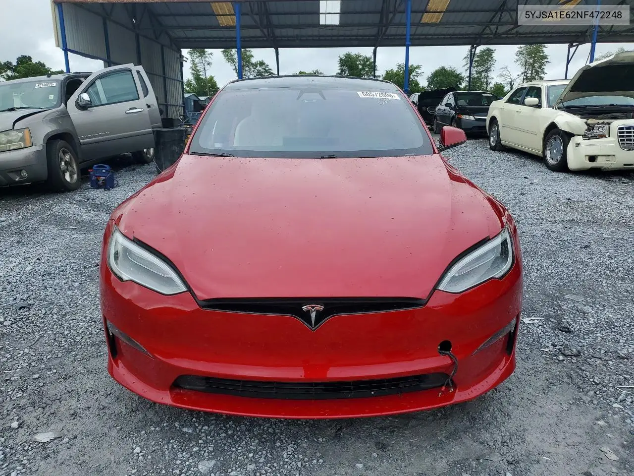 2022 Tesla Model S VIN: 5YJSA1E62NF472248 Lot: 60572006