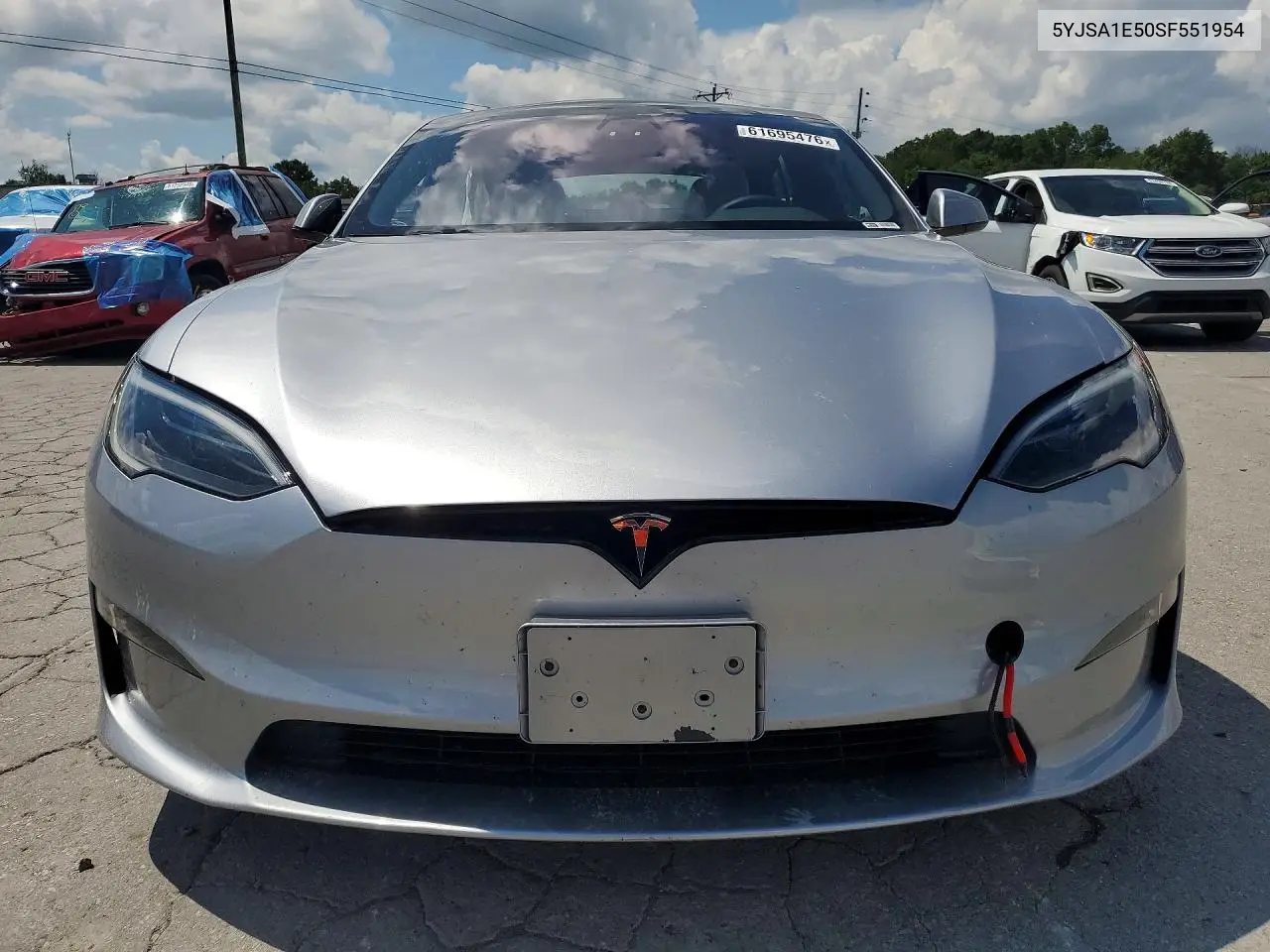 2025 Tesla Model S VIN: 5YJSA1E50SF551954 Lot: 61695476