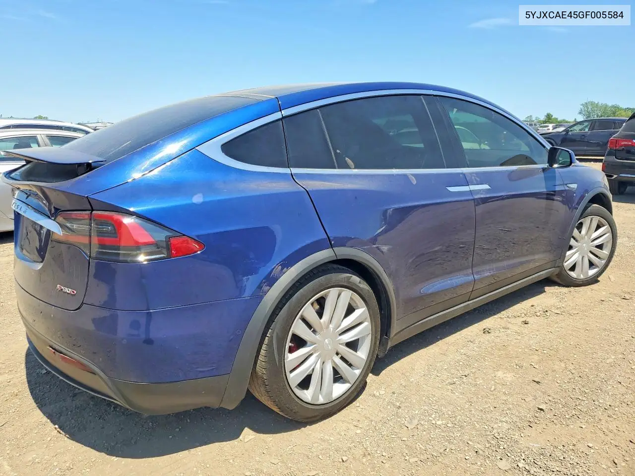 2016 Tesla Model X VIN: 5YJXCAE45GF005584 Lot: 55043796