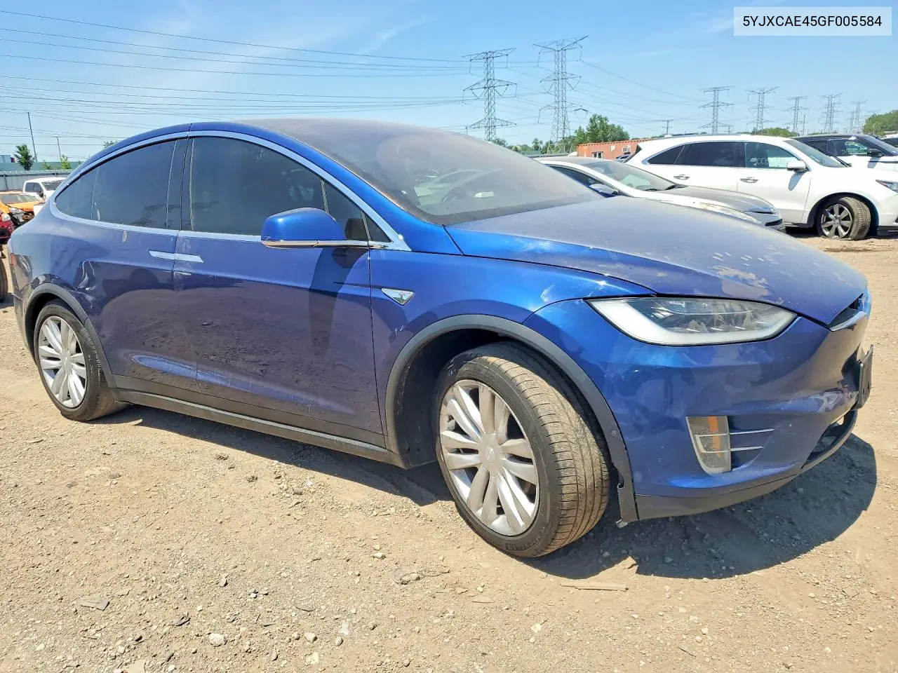 2016 Tesla Model X VIN: 5YJXCAE45GF005584 Lot: 55043796