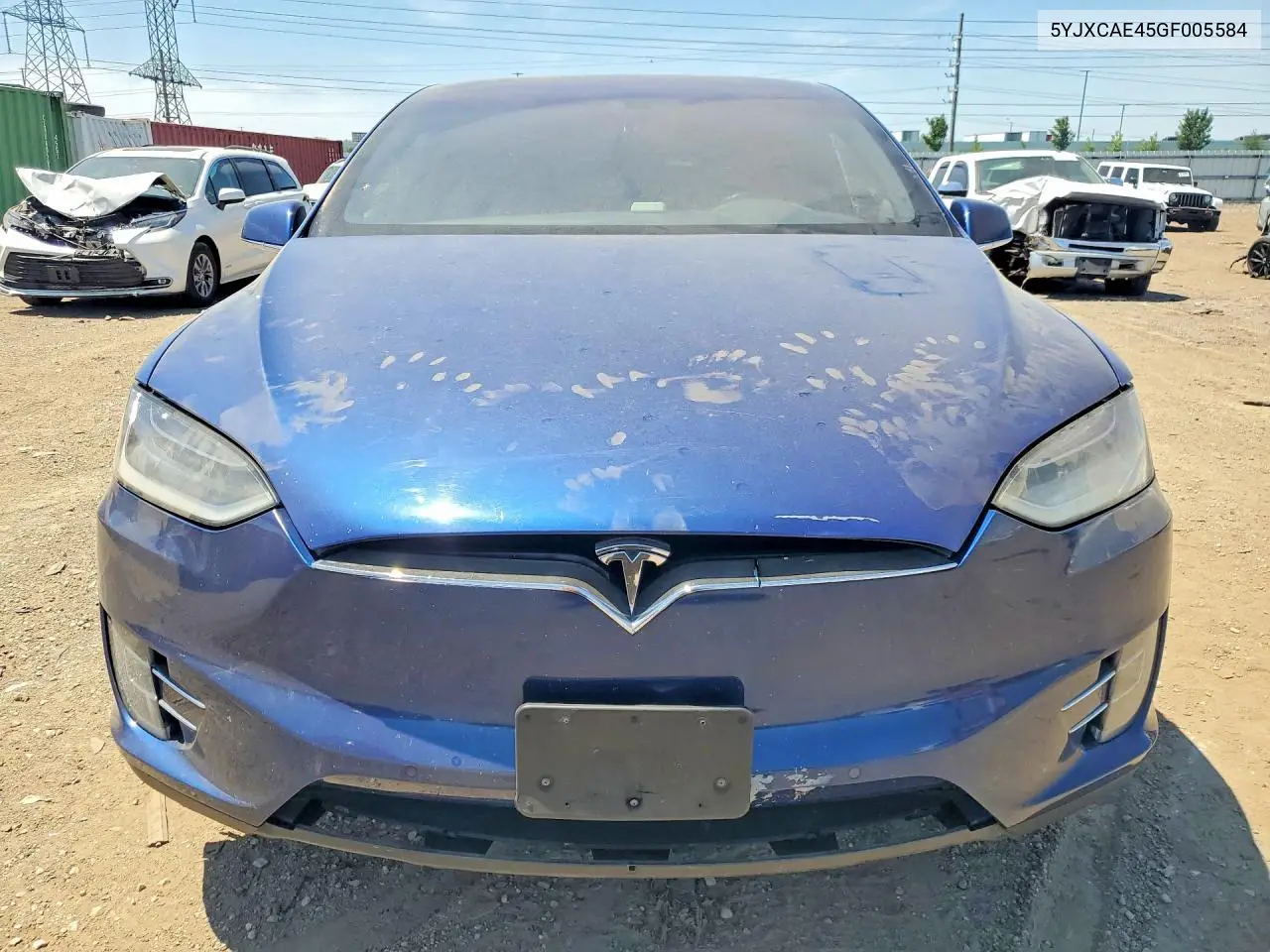 2016 Tesla Model X VIN: 5YJXCAE45GF005584 Lot: 55043796