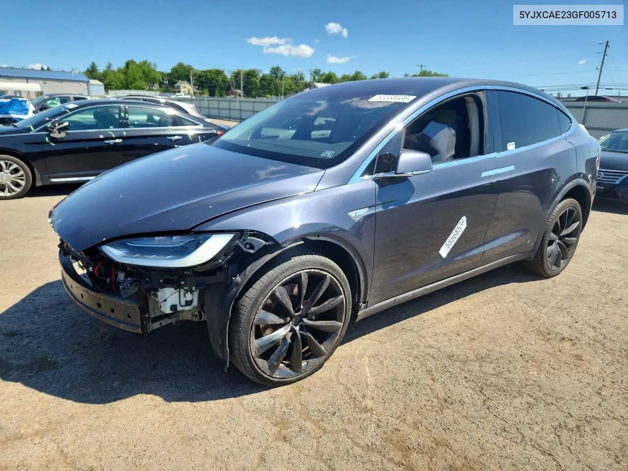 2016 Tesla Model X VIN: 5YJXCAE23GF005713 Lot: 55568536