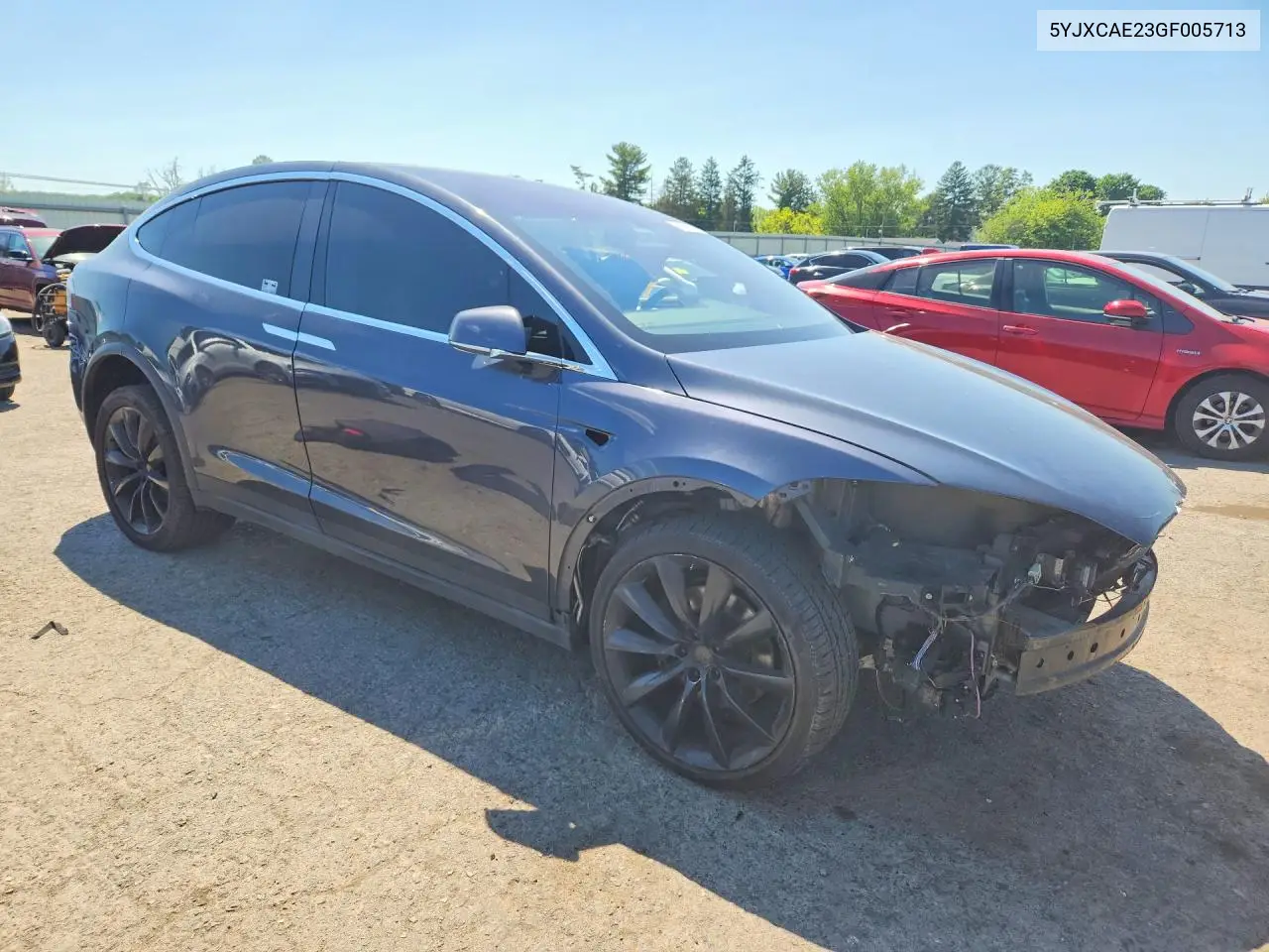 2016 Tesla Model X VIN: 5YJXCAE23GF005713 Lot: 55568536