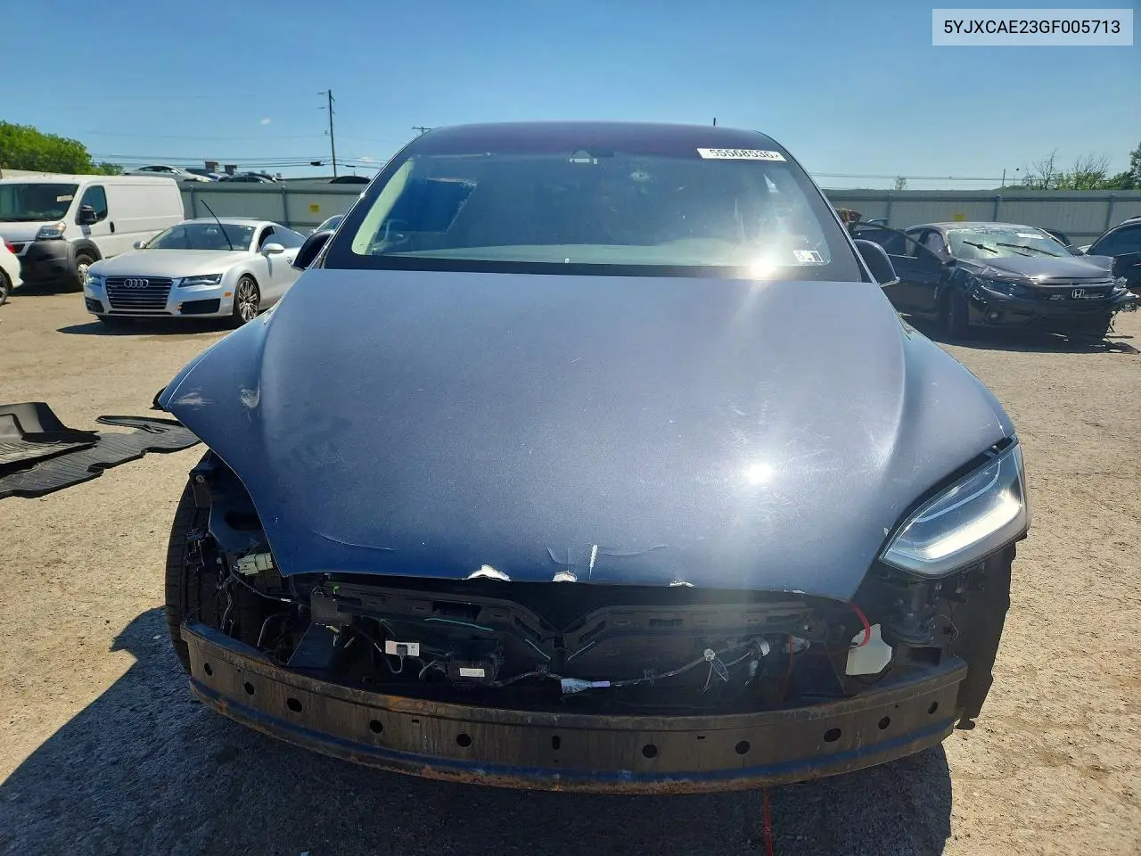 2016 Tesla Model X VIN: 5YJXCAE23GF005713 Lot: 55568536