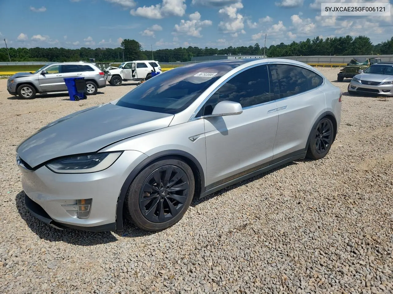 2016 Tesla Model X VIN: 5YJXCAE25GF006121 Lot: 56793996