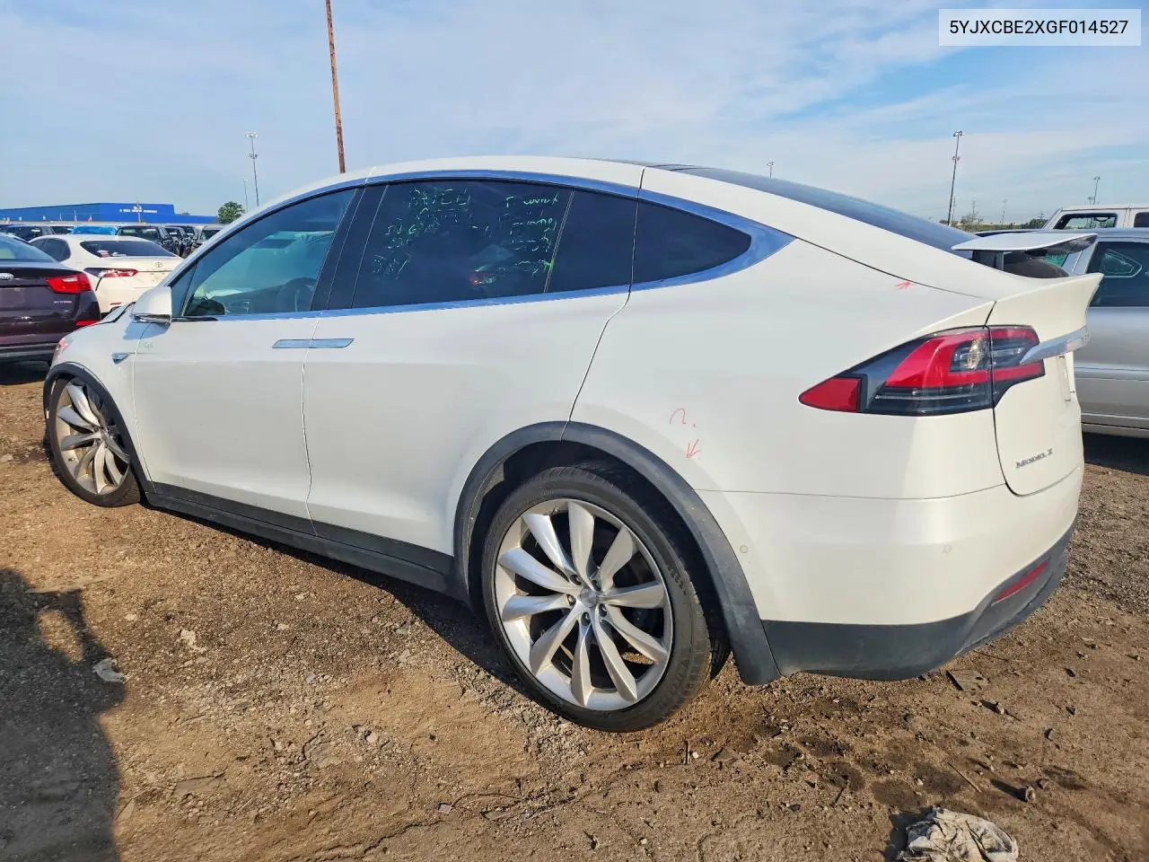 2016 Tesla Model X VIN: 5YJXCBE2XGF014527 Lot: 58596216