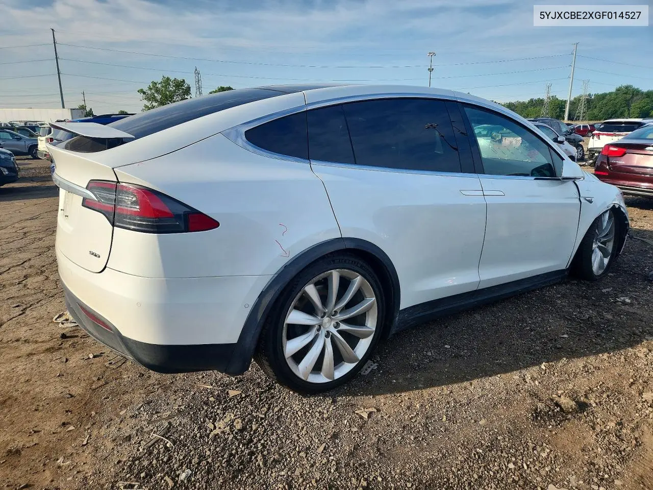 2016 Tesla Model X VIN: 5YJXCBE2XGF014527 Lot: 58596216