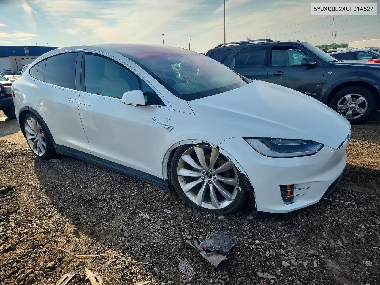 2016 Tesla Model X VIN: 5YJXCBE2XGF014527 Lot: 58596216