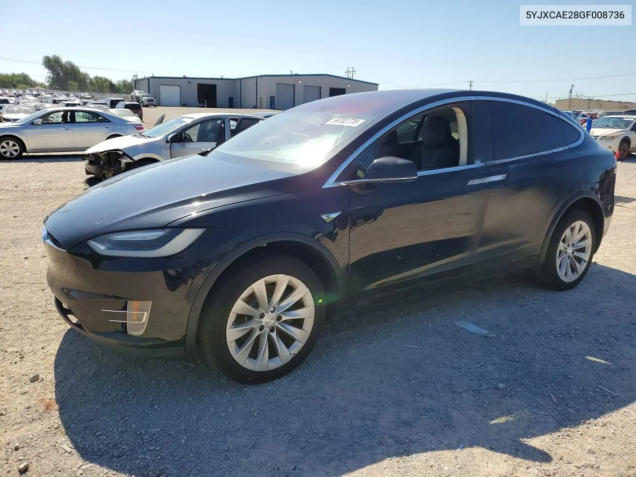 2016 Tesla Model X VIN: 5YJXCAE28GF008736 Lot: 59703776