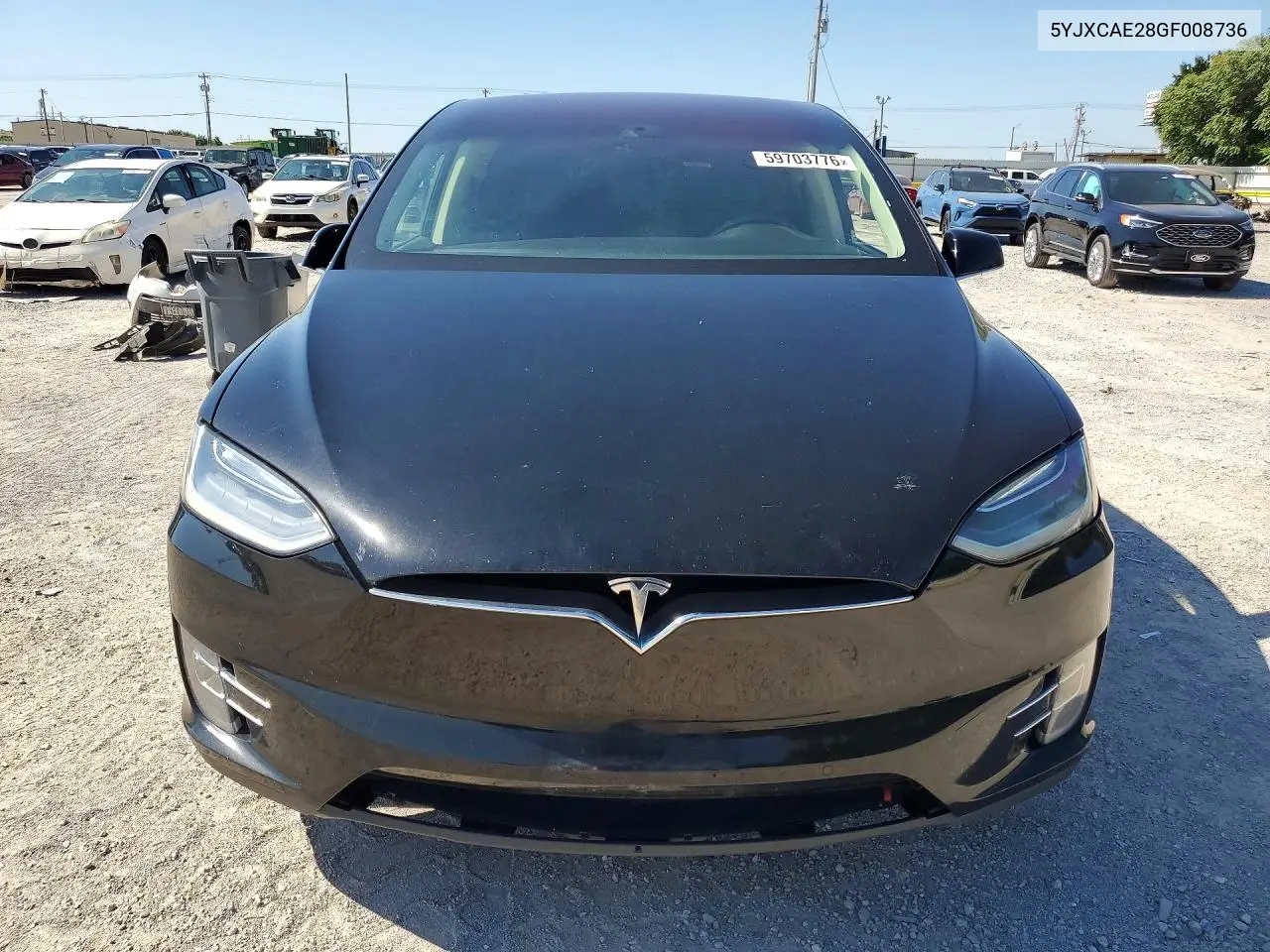 2016 Tesla Model X VIN: 5YJXCAE28GF008736 Lot: 59703776