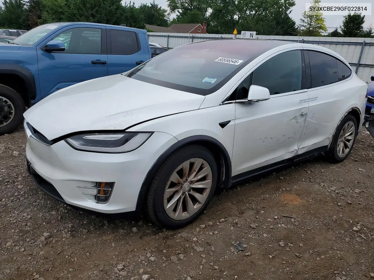 2016 Tesla Model X VIN: 5YJXCBE29GF022814 Lot: 60556546