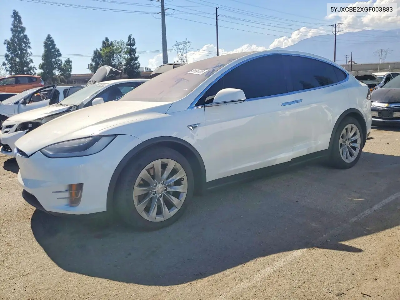 2016 Tesla Model X VIN: 5YJXCBE2XGF003883 Lot: 60696736