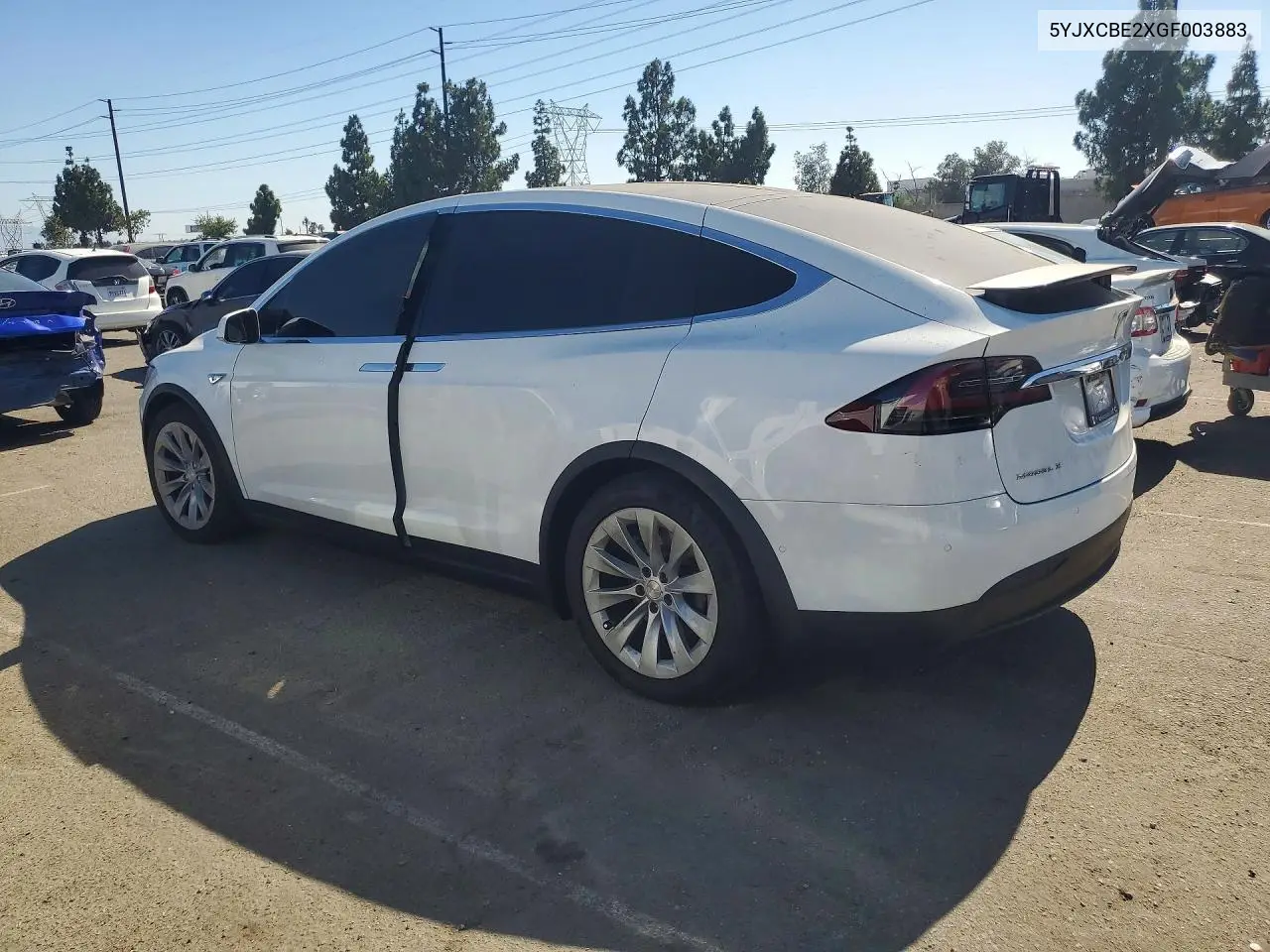 2016 Tesla Model X VIN: 5YJXCBE2XGF003883 Lot: 60696736