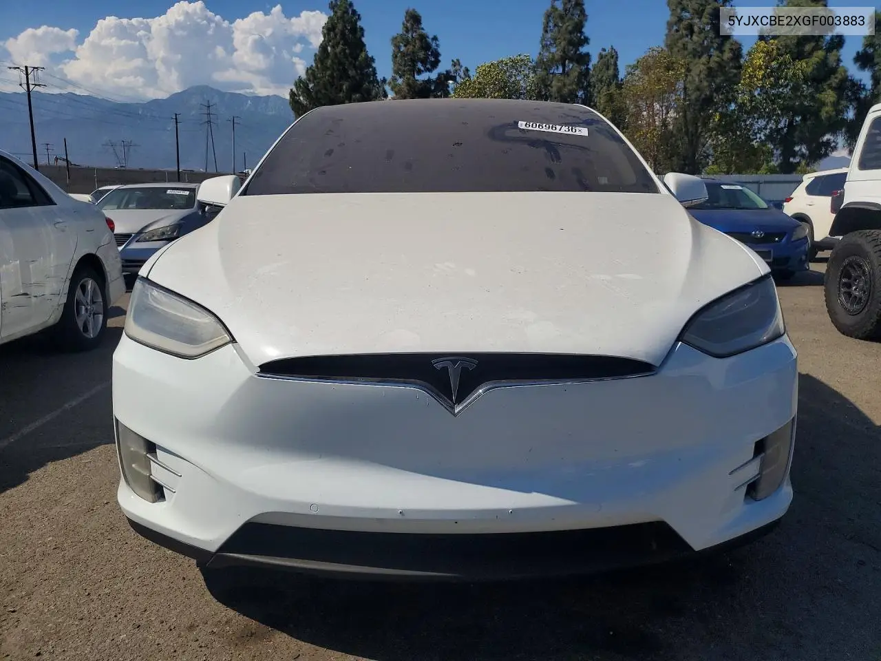 2016 Tesla Model X VIN: 5YJXCBE2XGF003883 Lot: 60696736