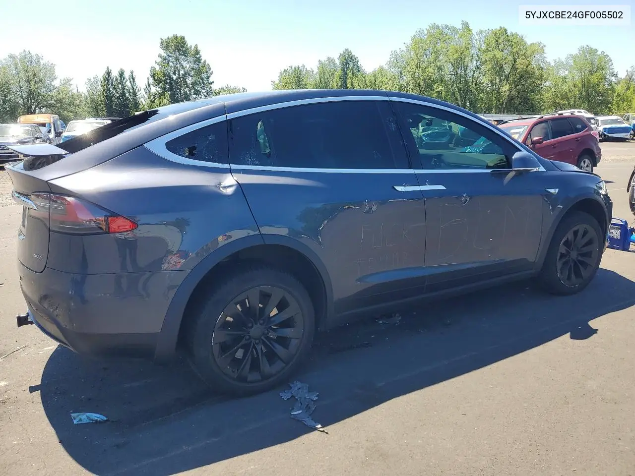 2016 Tesla Model X VIN: 5YJXCBE24GF005502 Lot: 60705746