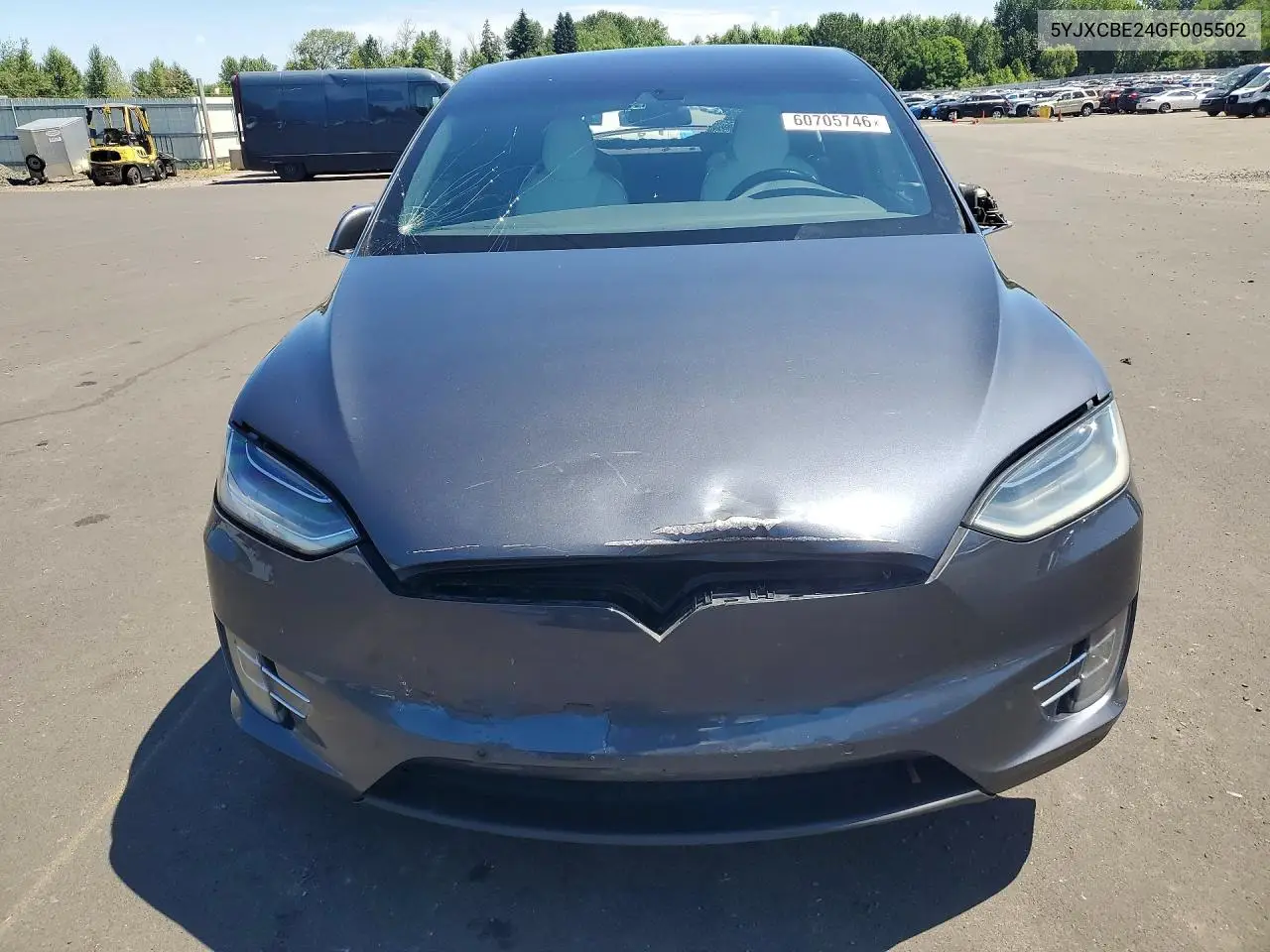 2016 Tesla Model X VIN: 5YJXCBE24GF005502 Lot: 60705746