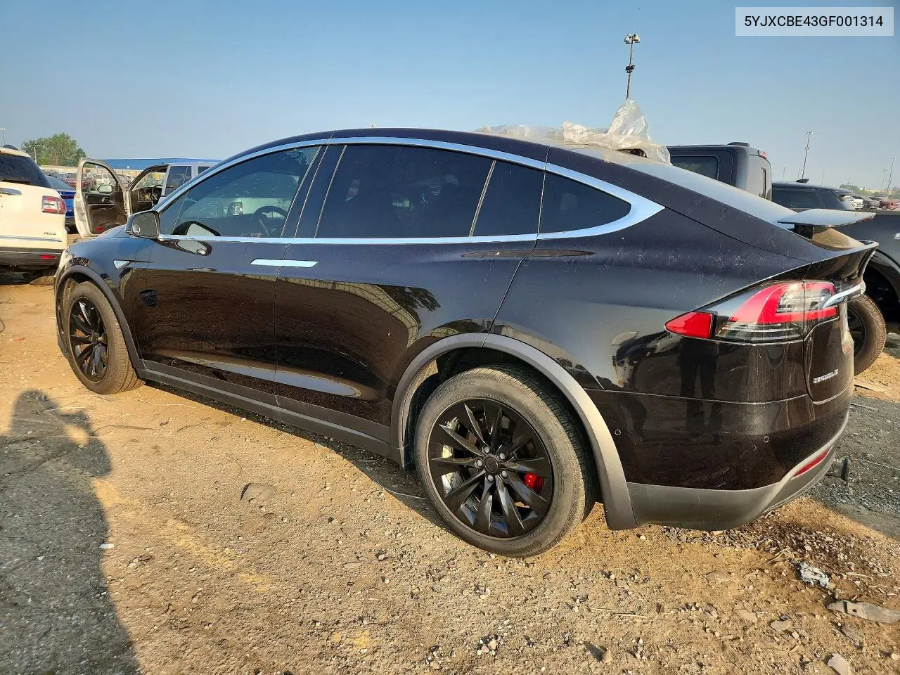 2016 Tesla Model X VIN: 5YJXCBE43GF001314 Lot: 61836486
