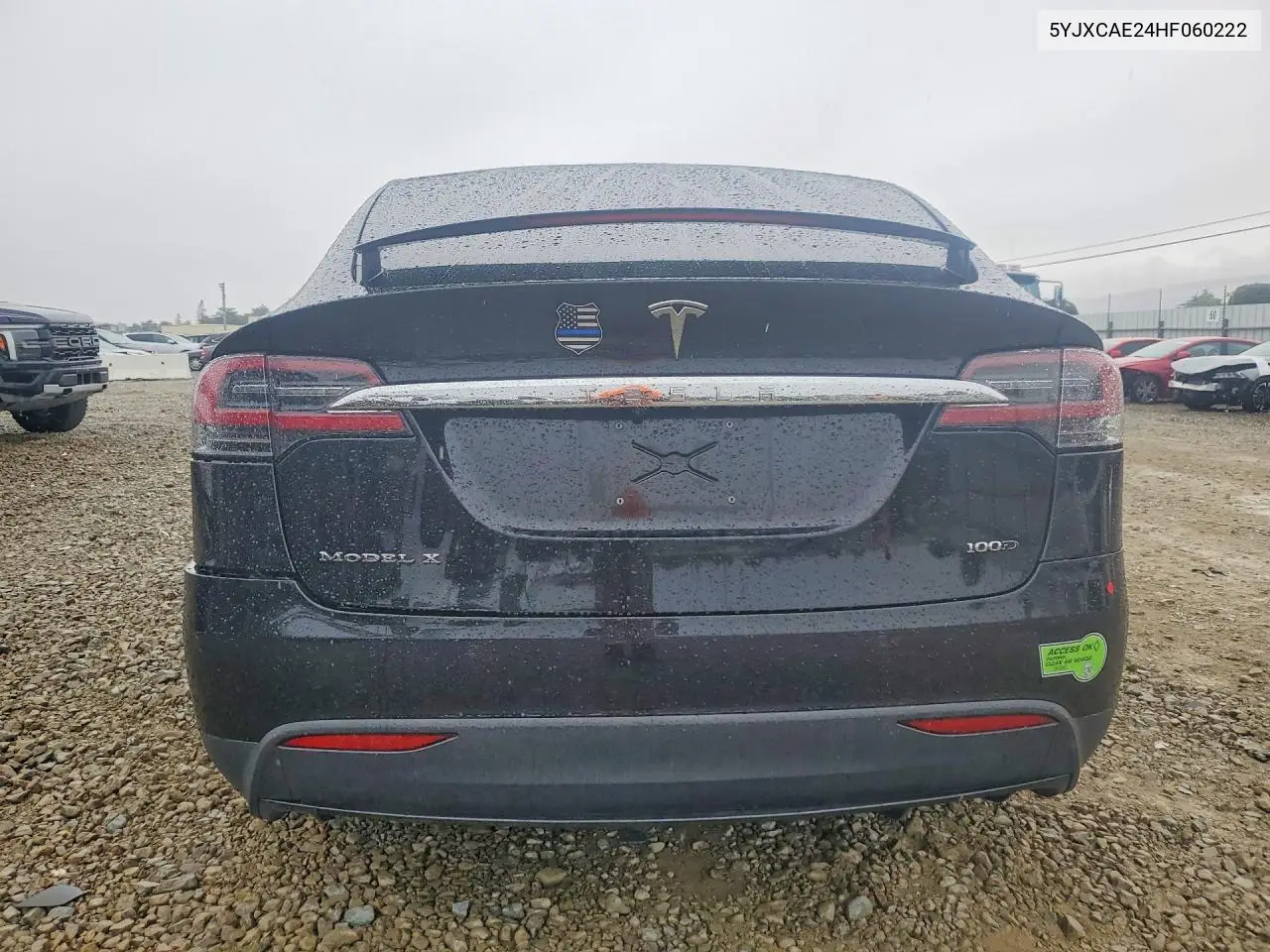 2017 Tesla Model X VIN: 5YJXCAE24HF060222 Lot: 54559686