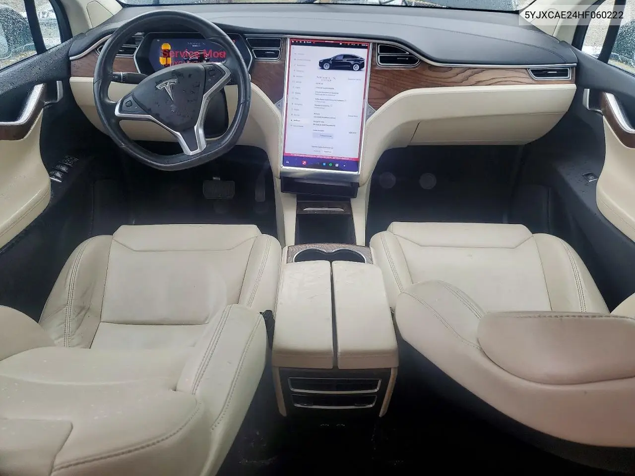 2017 Tesla Model X VIN: 5YJXCAE24HF060222 Lot: 54559686