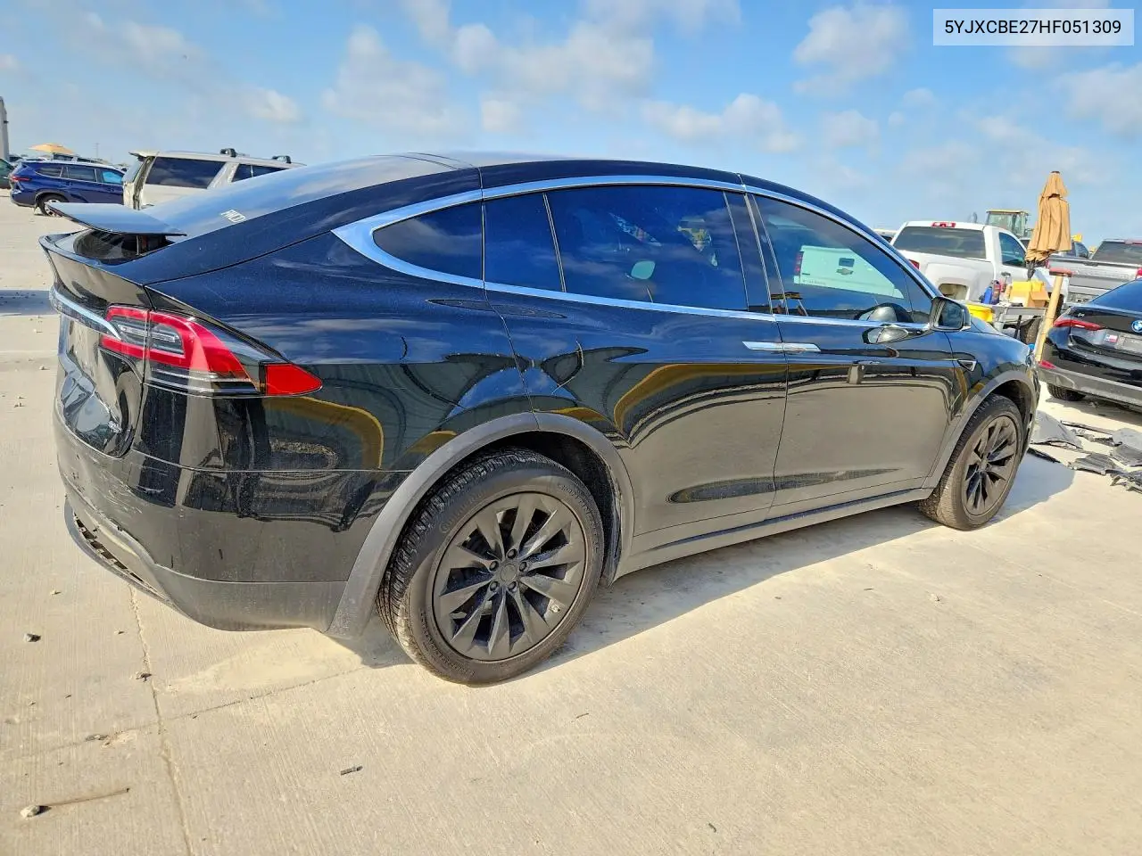 2017 Tesla Model X VIN: 5YJXCBE27HF051309 Lot: 56143886