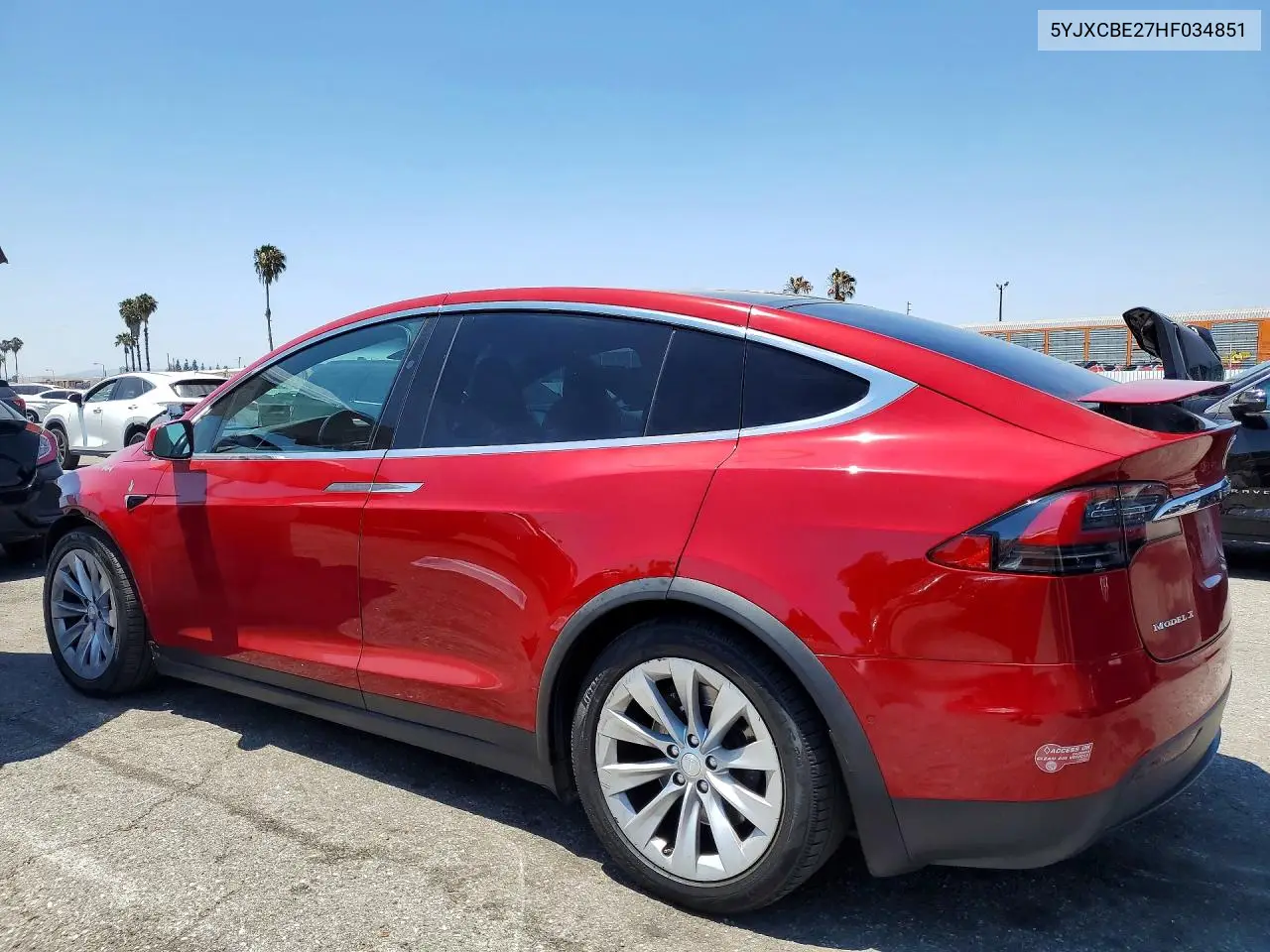 2017 Tesla Model X VIN: 5YJXCBE27HF034851 Lot: 56371636
