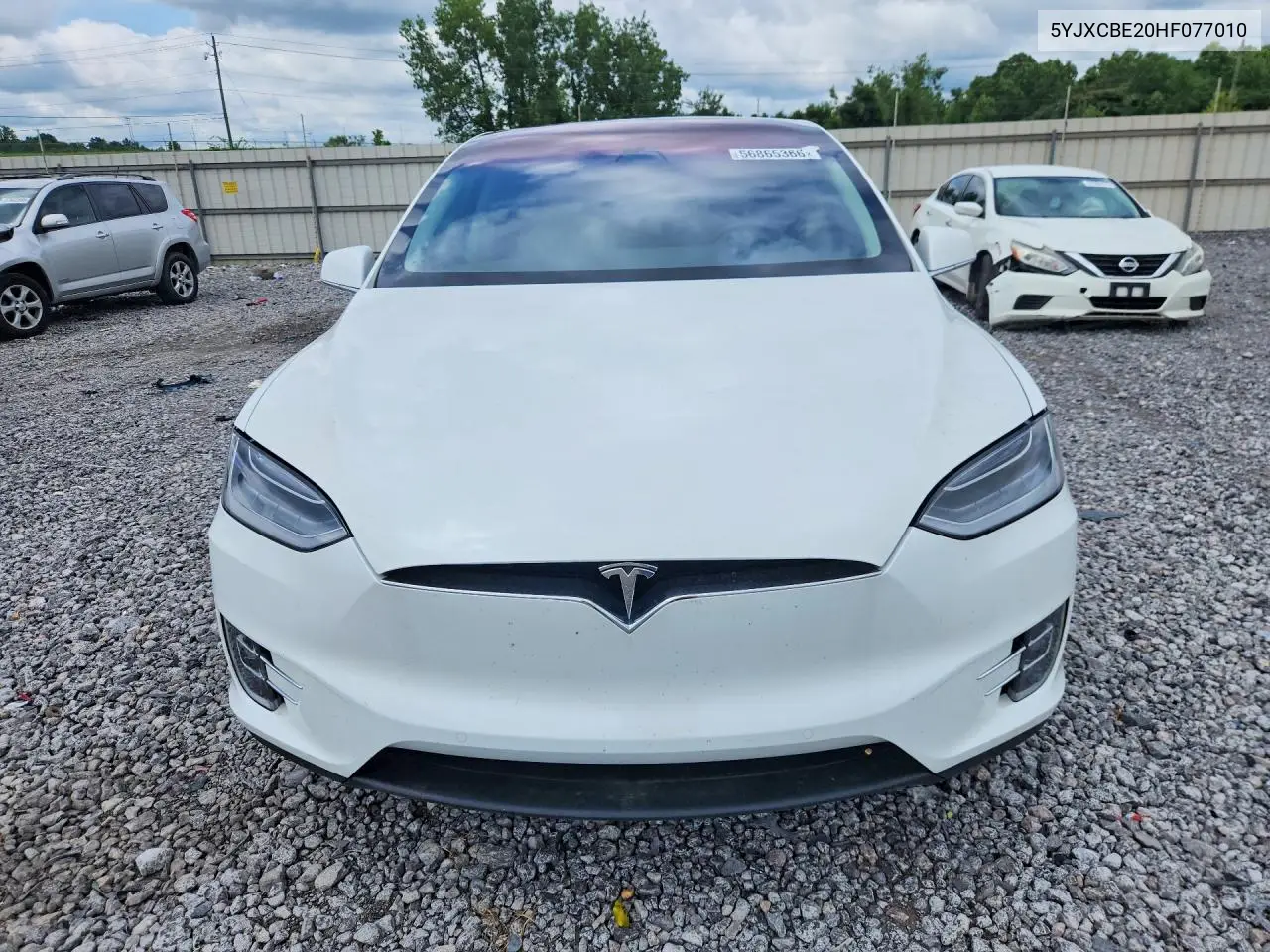 2017 Tesla Model X VIN: 5YJXCBE20HF077010 Lot: 56865366