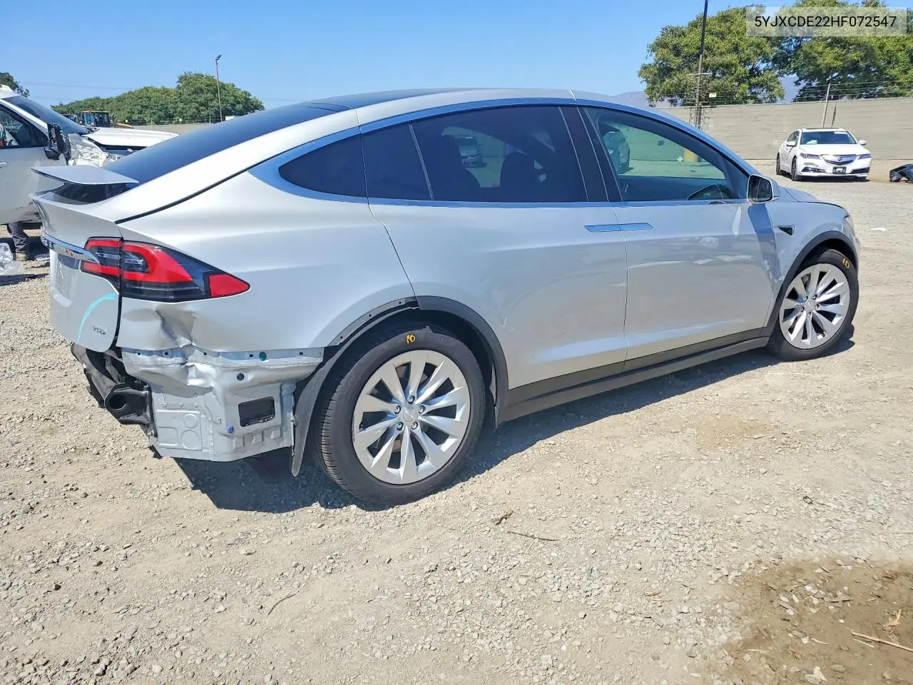 2017 Tesla Model X VIN: 5YJXCDE22HF072547 Lot: 57360196