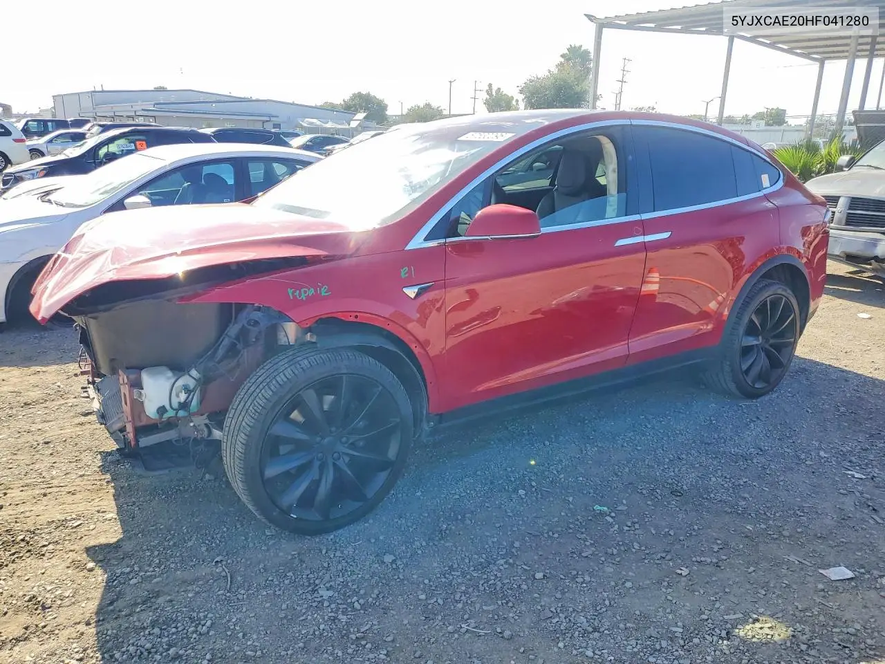 2017 Tesla Model X VIN: 5YJXCAE20HF041280 Lot: 57530096