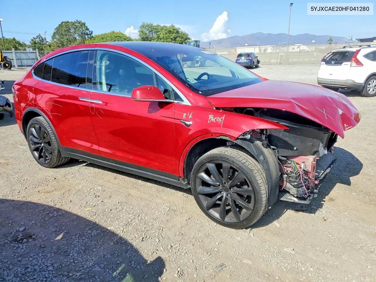 2017 Tesla Model X VIN: 5YJXCAE20HF041280 Lot: 57530096