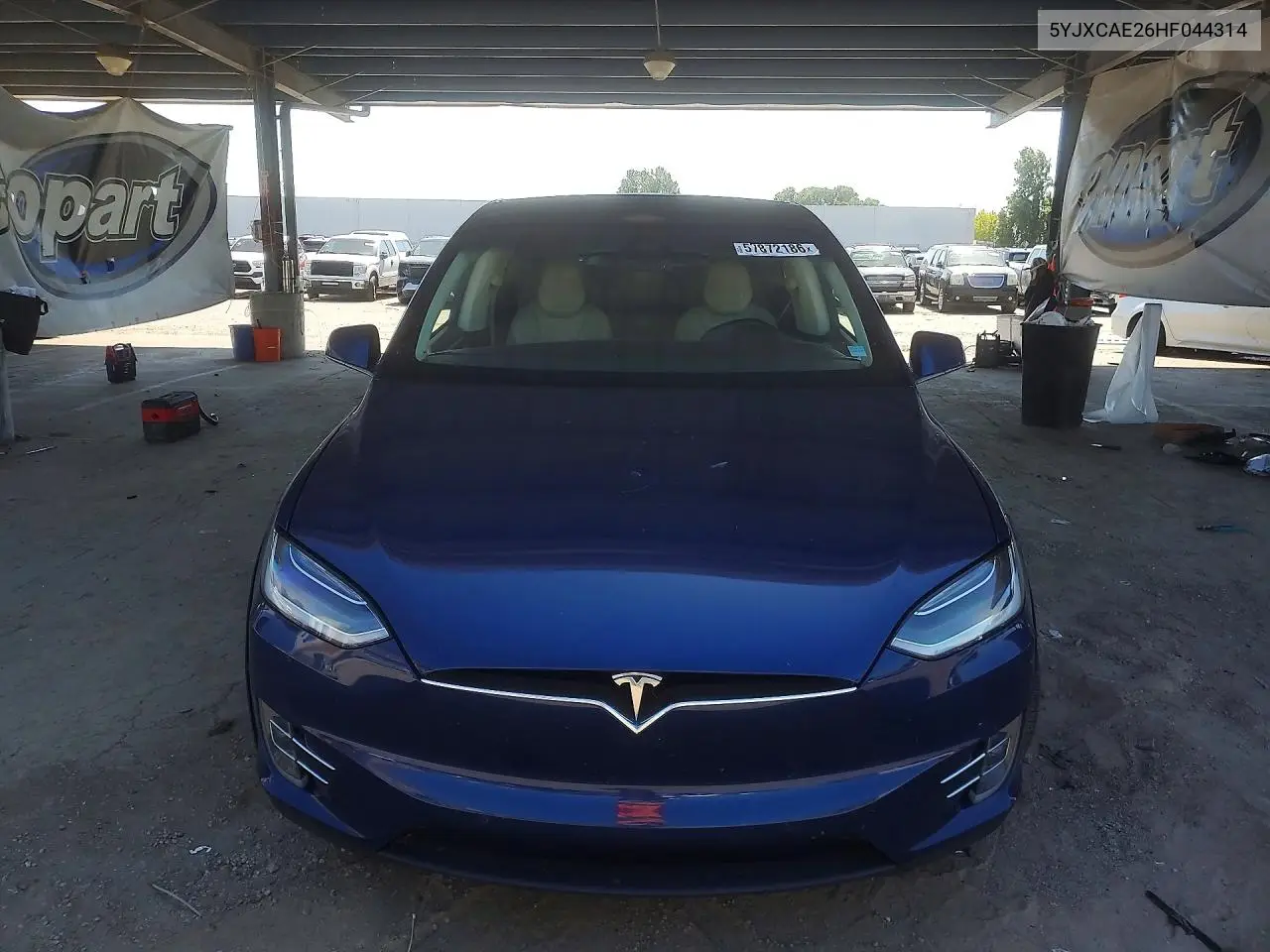 2017 Tesla Model X VIN: 5YJXCAE26HF044314 Lot: 57872186