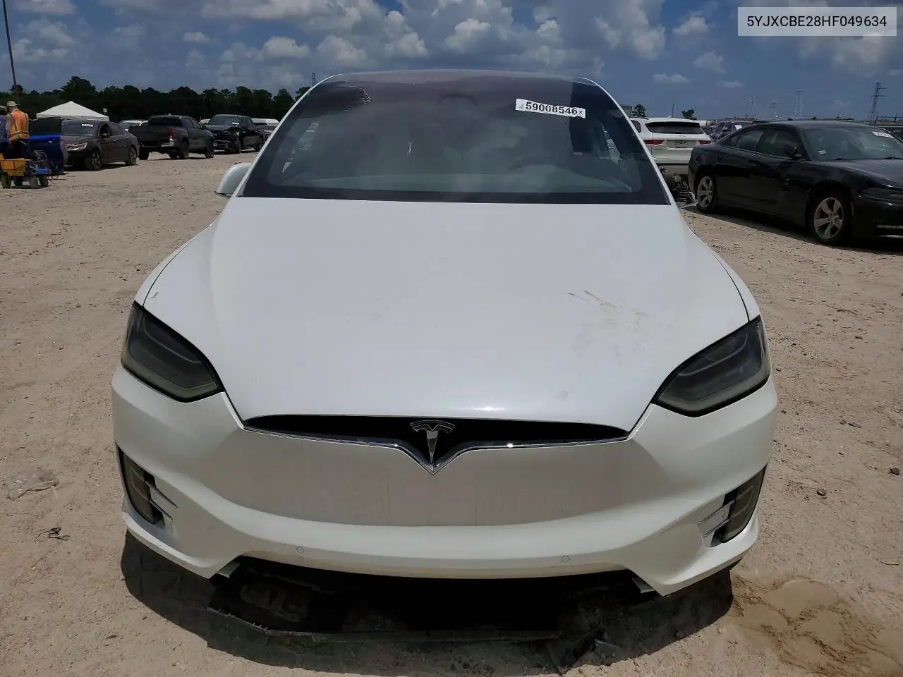 2017 Tesla Model X VIN: 5YJXCBE28HF049634 Lot: 59008546