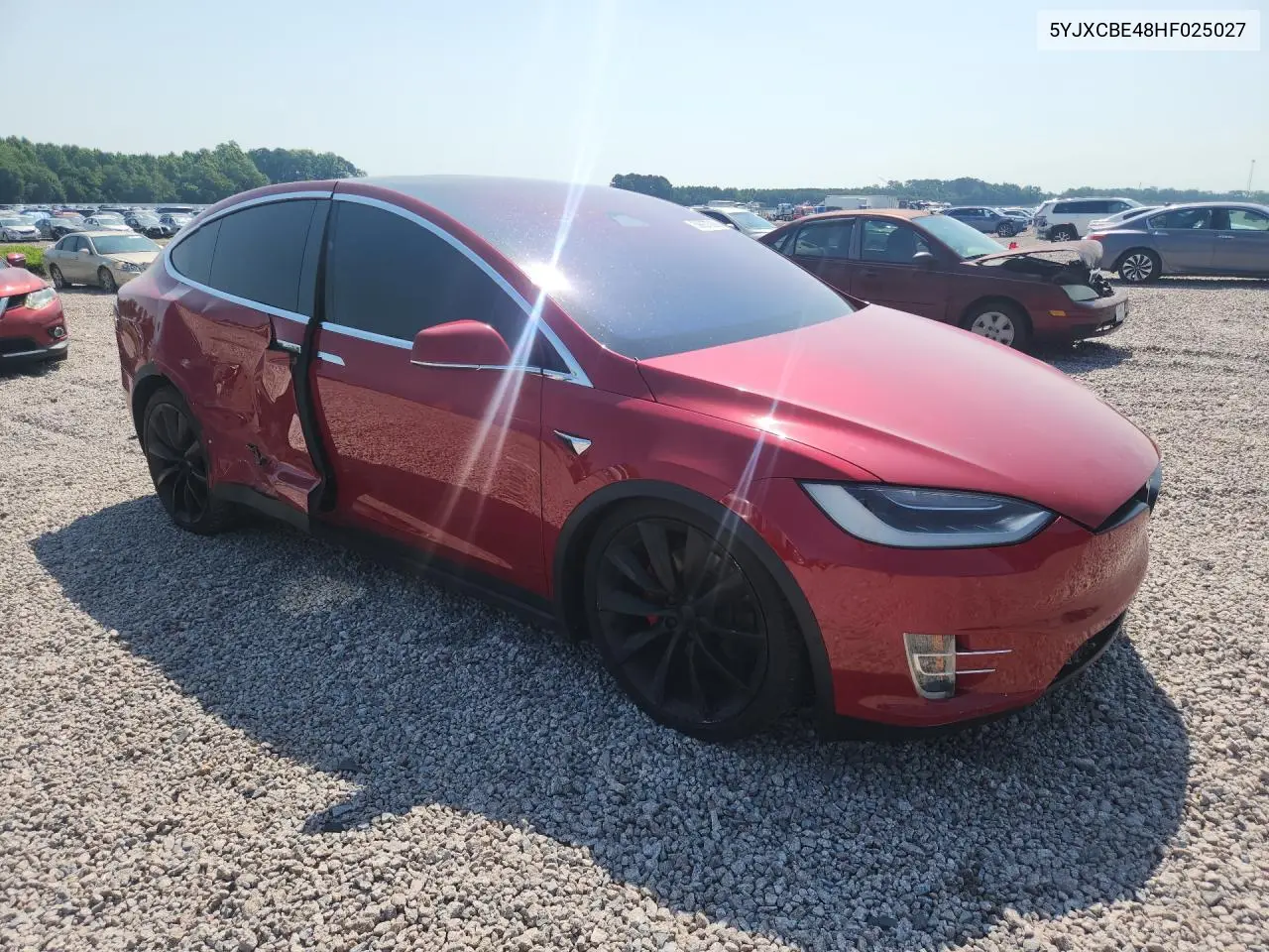 2017 Tesla Model X VIN: 5YJXCBE48HF025027 Lot: 59667036