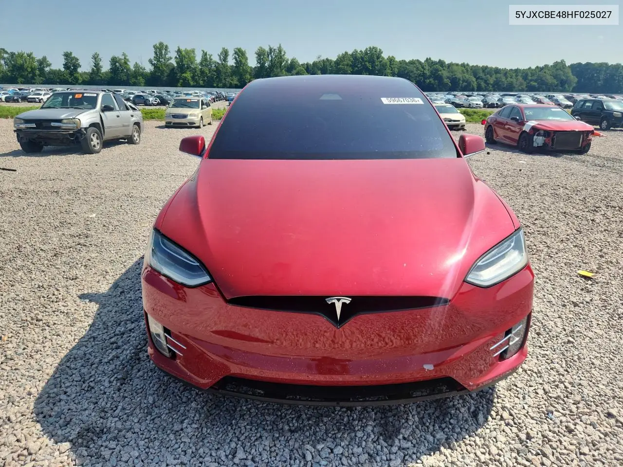 2017 Tesla Model X VIN: 5YJXCBE48HF025027 Lot: 59667036