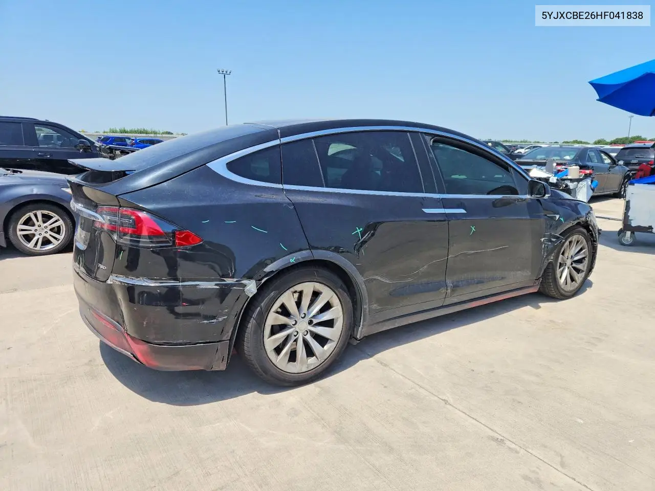2017 Tesla Model X VIN: 5YJXCBE26HF041838 Lot: 60601636