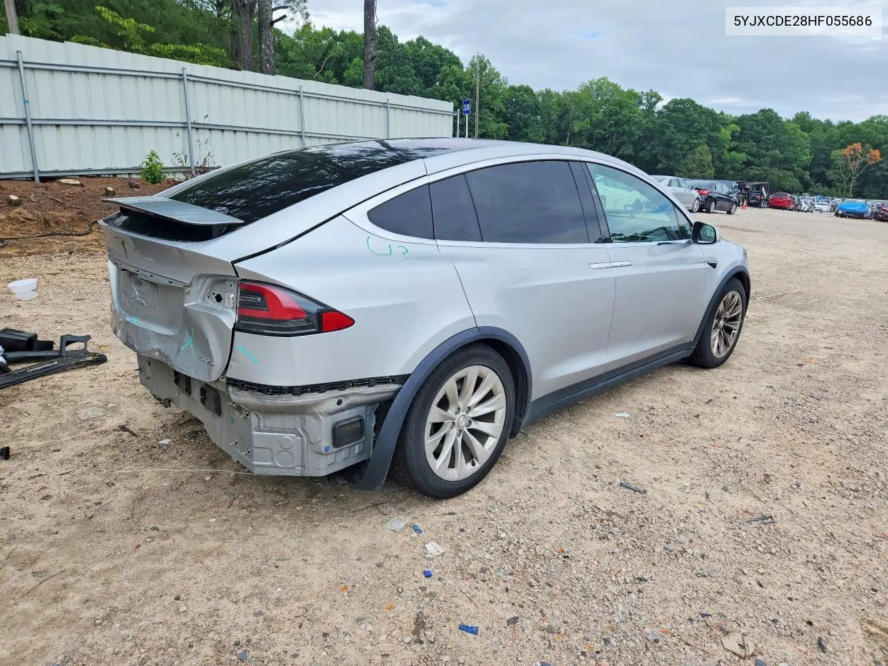 2017 Tesla Model X VIN: 5YJXCDE28HF055686 Lot: 60646116