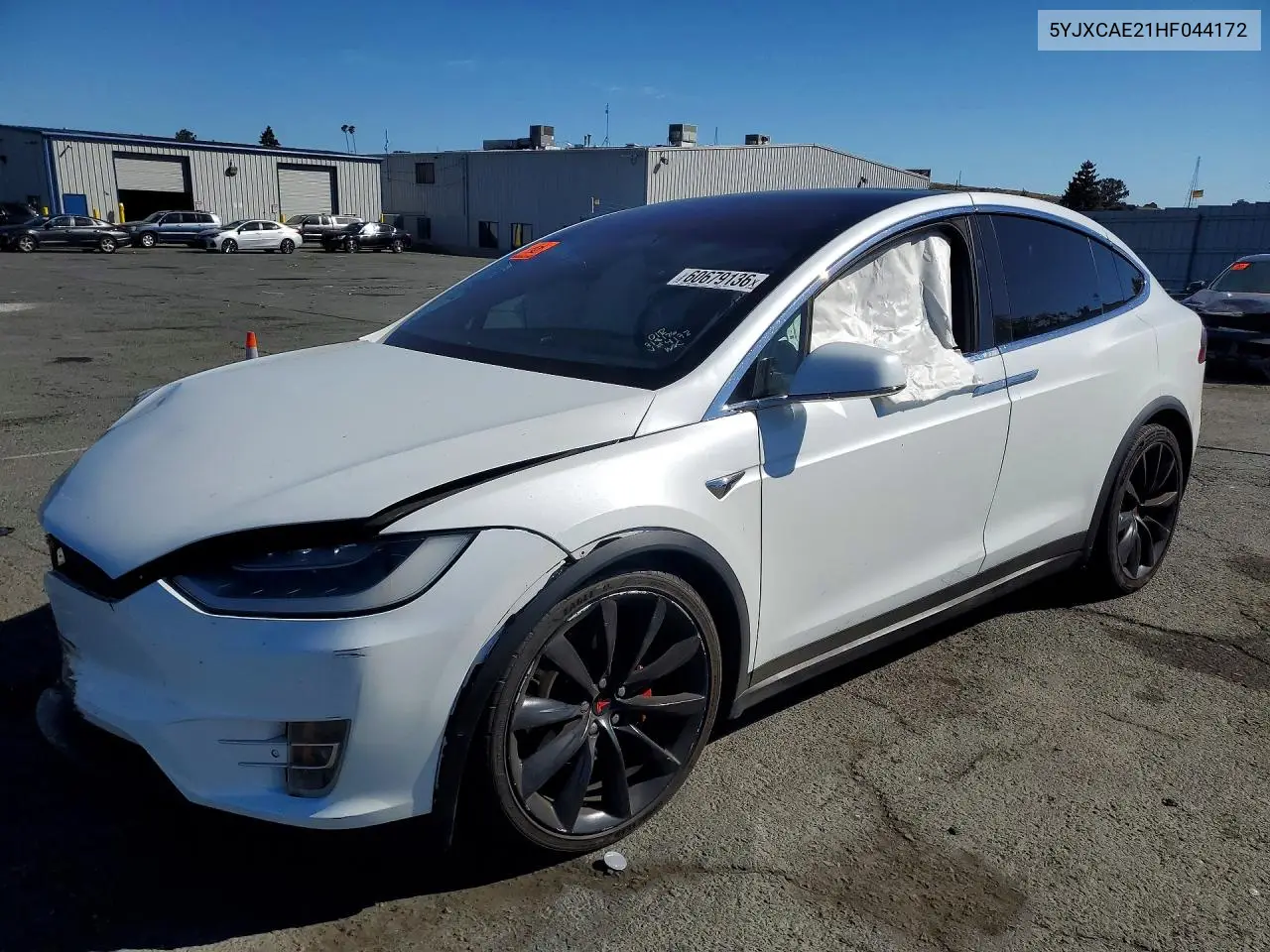 2017 Tesla Model X VIN: 5YJXCAE21HF044172 Lot: 60679136