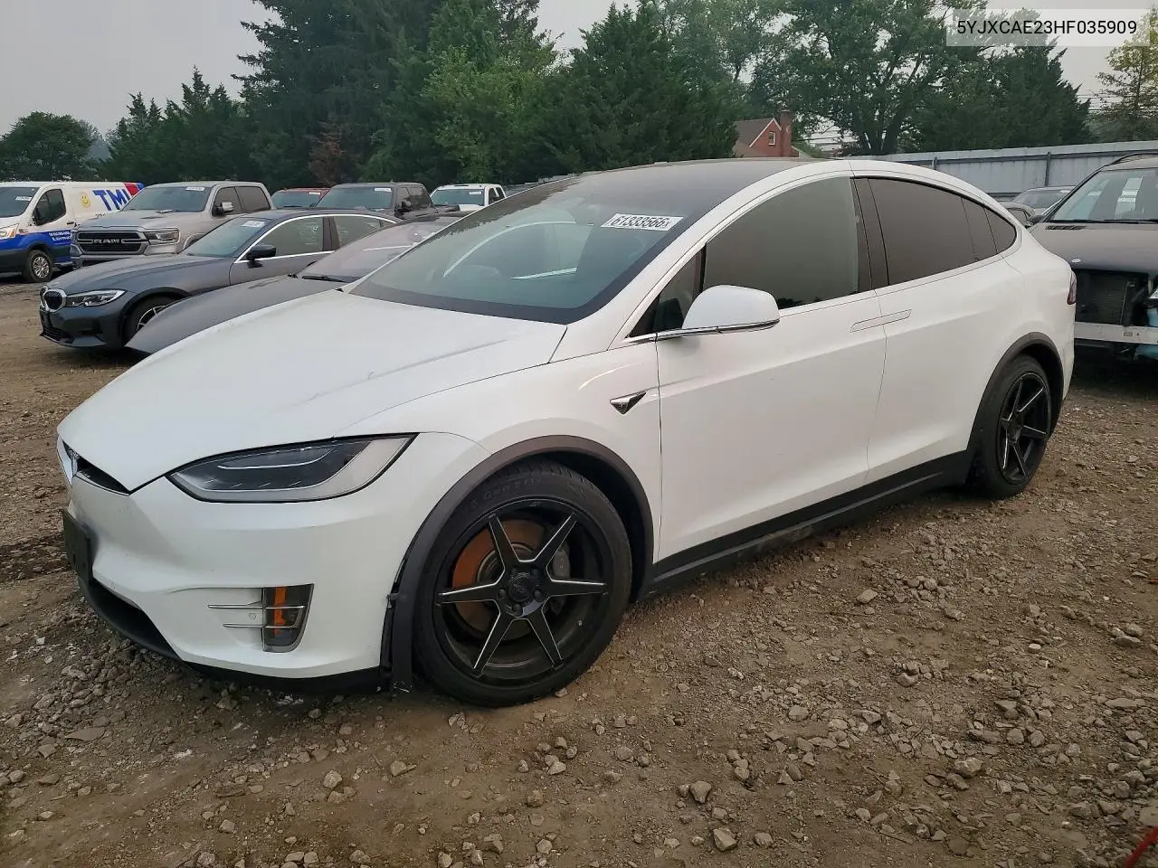 2017 Tesla Model X VIN: 5YJXCAE23HF035909 Lot: 61333566